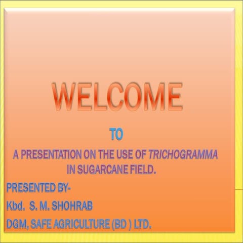 Presentation on sugarcane pest.