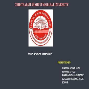 Presentation on synthon Master of pharmacy.pptx