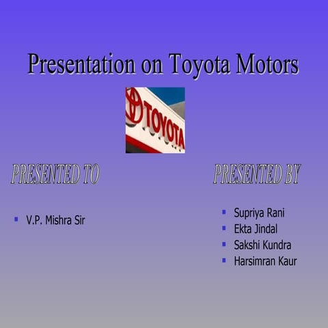 Presentation on toyota_motors[1]
