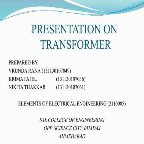 Transformer ppt download | PPT