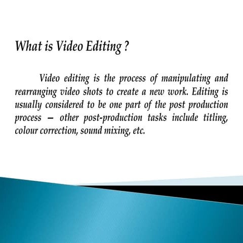 Presentation on video editing