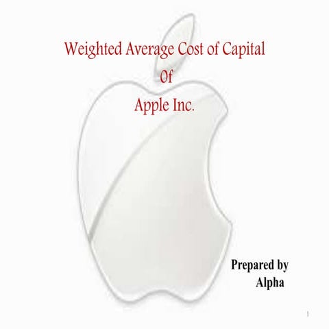 Presentation on wacc of apple inc