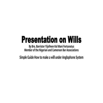 Presentation on Wills [Autosaved] in Cameroon.pptx