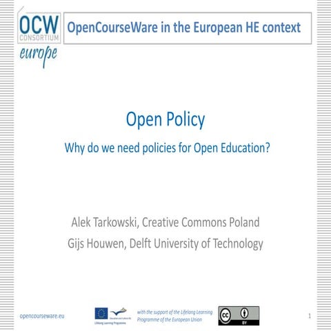 #OCWCGlobal Presentation open policy