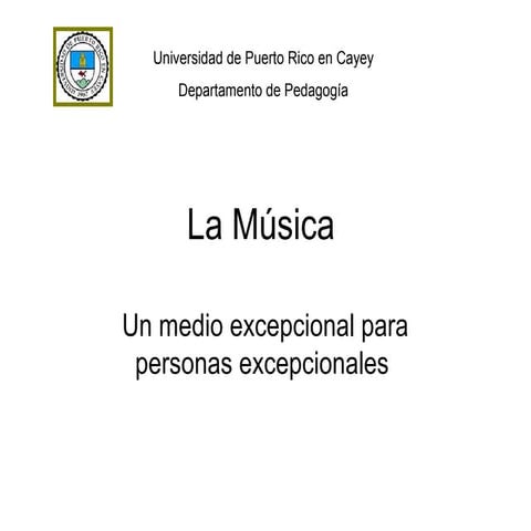 La Musica en la Educacion