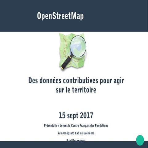 OpenStreetMap : des données contributives pour agir sur le territoire