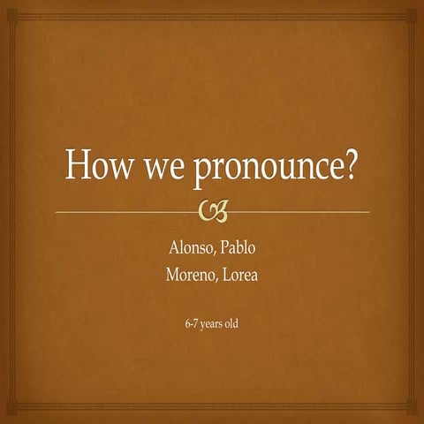 Presentation pablo alonso, lorea moreno