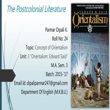 Concept of Orientalism