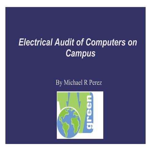 Electrical Audit of Computer Labs on Campus