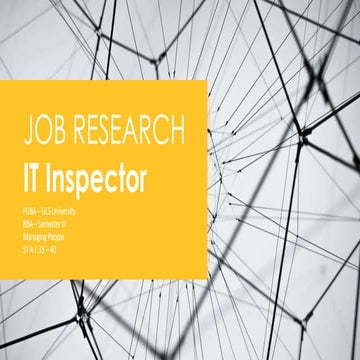Job Research - IT Inspector