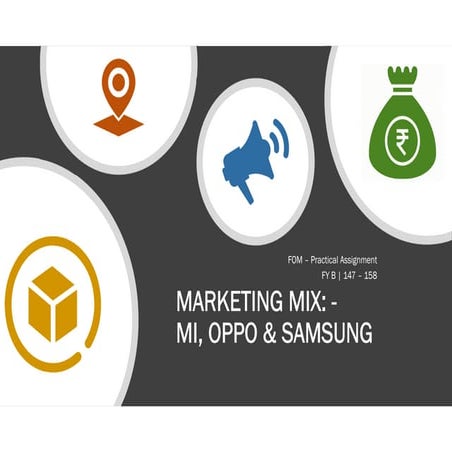 Marketing Mix of Mi, Oppo and Samsung