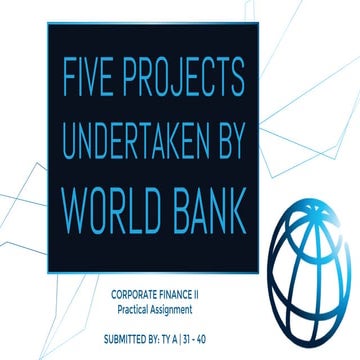 Presentation on World Bank