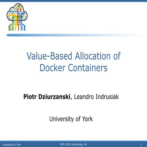 Value-Based Allocation of Docker Containers