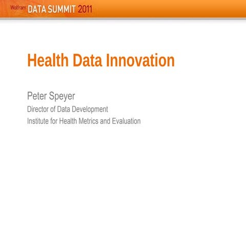 Health Data Innovation