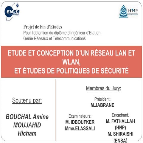 Presentation pfe ingenieur d etat securite reseau et systemes