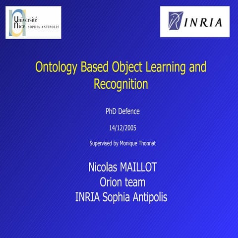 Ontology Based Object Learning and Recognition