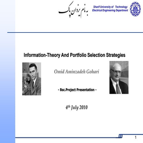 Presentation portfolio theory