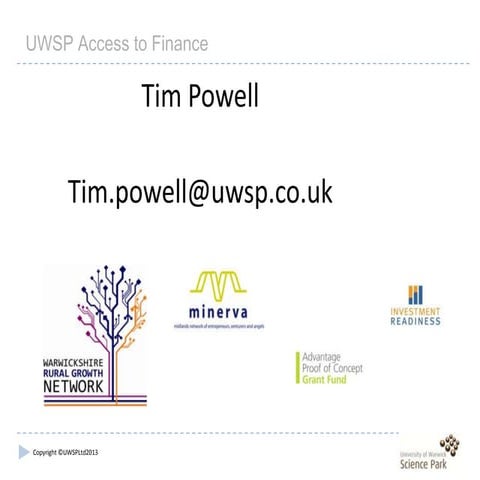 Rural firms’ Finance for growth needs - Tim Powell, Senior Business Executive...