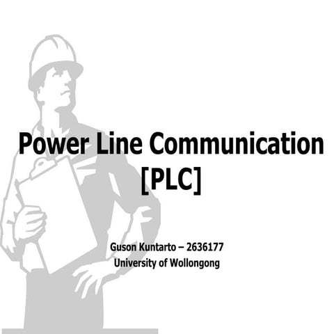 UOW-PowerLineCommunication(Presentation)
