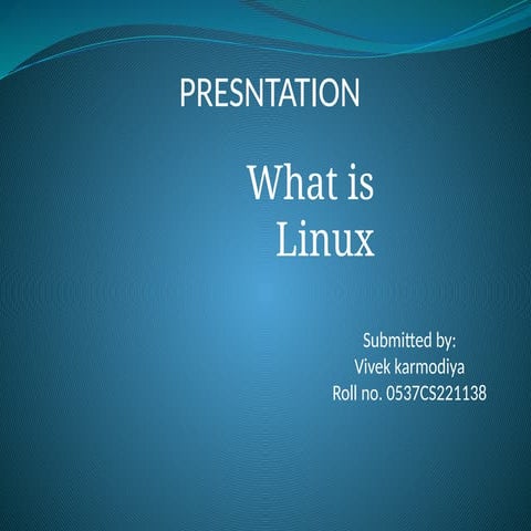 presentation on linux contains it basic of it | PPT