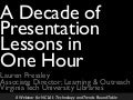A Decade of Presentation Lessons in One Hour