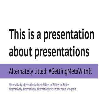 Presentation presentation