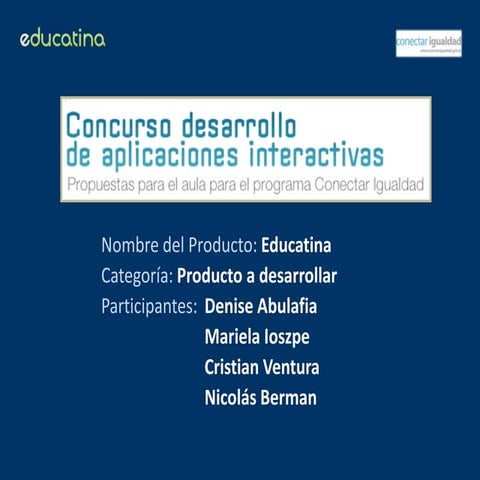 Concurso desarrollo de aplicaciones interactivas