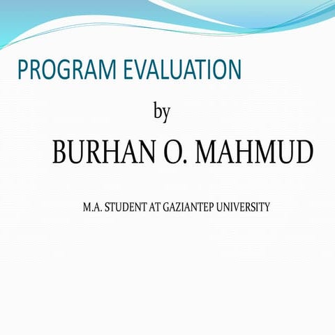  program evaluation