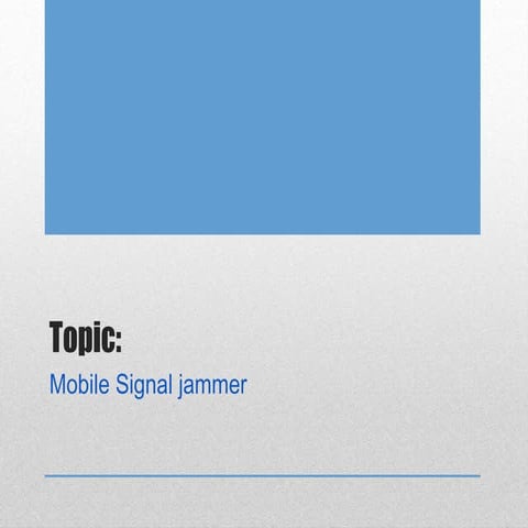 Mobile Signal jammer
