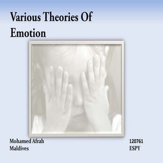 various theories of emotion