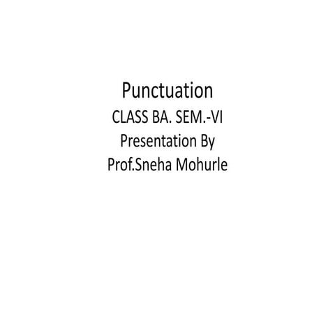 Punctuation