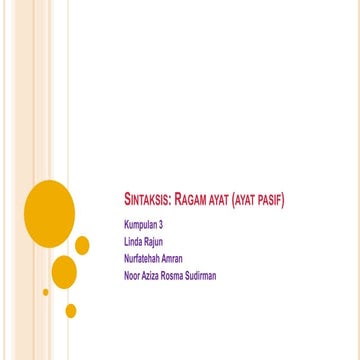 RAGAM AYAT (AYAT PASIF) 