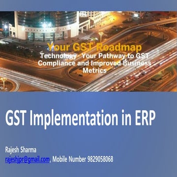 GST IN INDIA AND SAP CONFIGURATION GUIDE