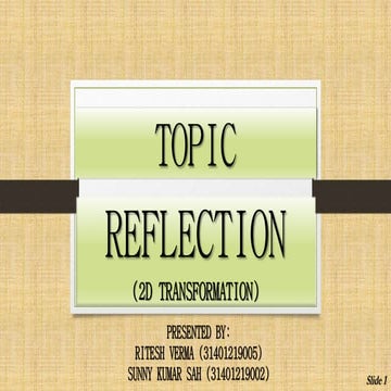 Presentation reflection