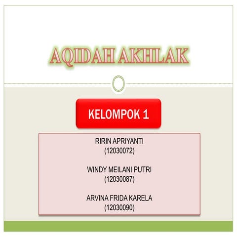 Presentasi Aqidah Akhlak