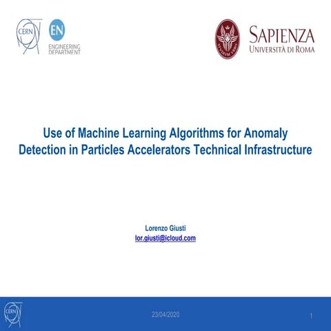Machine Learning Algorithms for Anomaly Detection in Particles ...