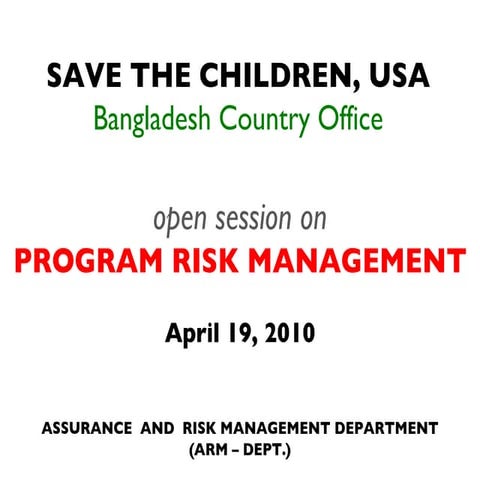Basic Risk Management