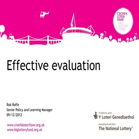 Effective monitoring and evaluation