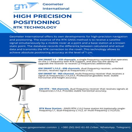 GEOMETER INTERNATIONAL PRESENTS HIGH PRECISION POSITIONING RTK TECHNOLOGY