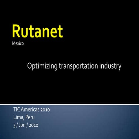 Presentation Rutanet en TIC Americas 2010