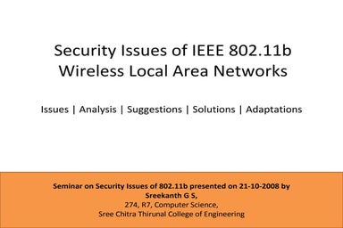 Security Issues of IEEE 802.11b