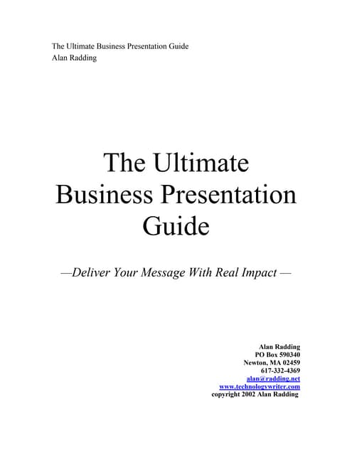 Improve your Business presentations 