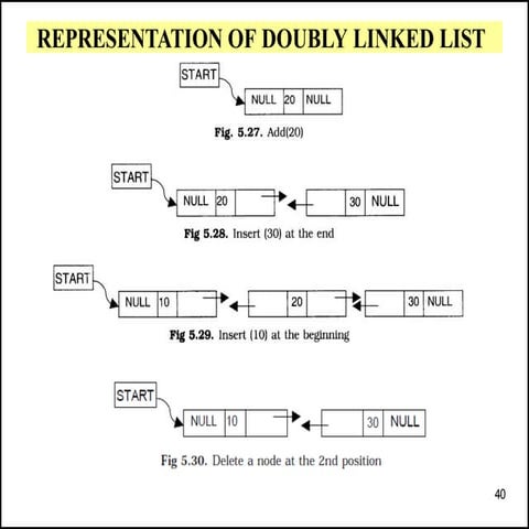 Link List REPRESENTATION OF DOUBLY LINKED LIST | PPT