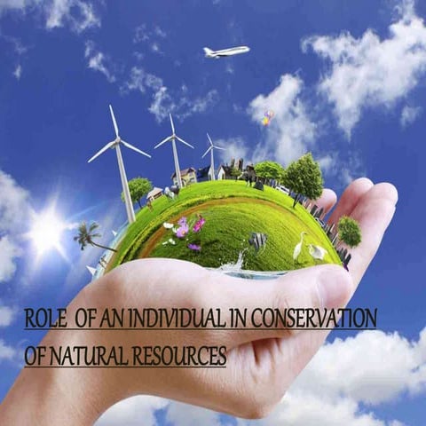 Role of an individual in conservation of natural resourses
