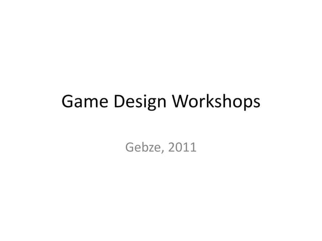 Presentation sanlab workshops