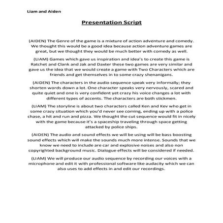 Presentation script
