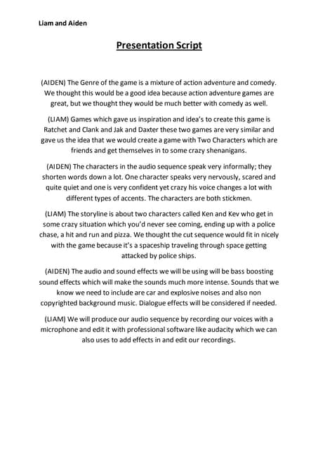 Presentation script