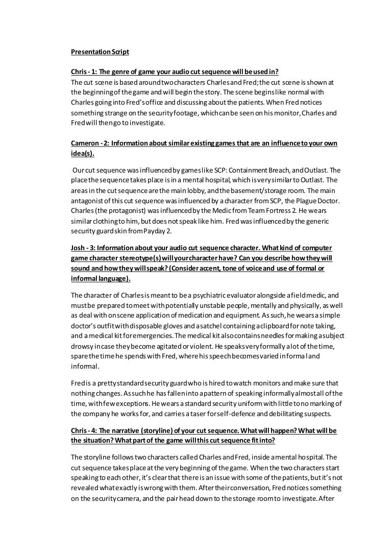 Ppt presentation script example picture