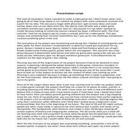 Presentation script | DOCX