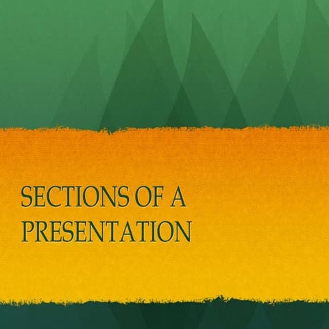 Presentation sections